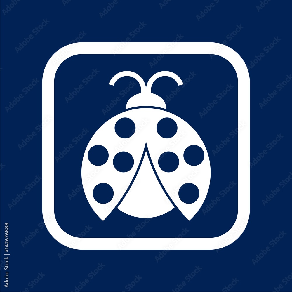 Ladybug icon in flat style - Illustration Ladybug icon in flat style - Illustration