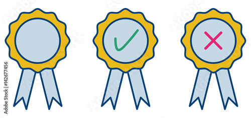 three badges