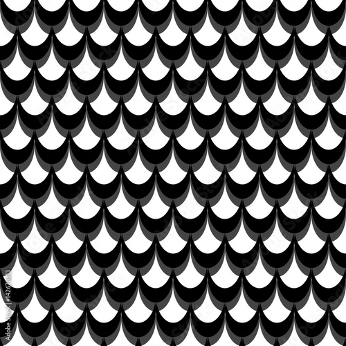 Seamless vector pattern with fish scale for wrapping, craft, print, card, ceramic, fabric