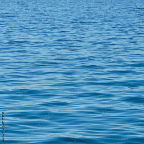 Fototapeta Naklejka Na Ścianę i Meble -  Silky texture blue surface of the Mediterranean Ocean.