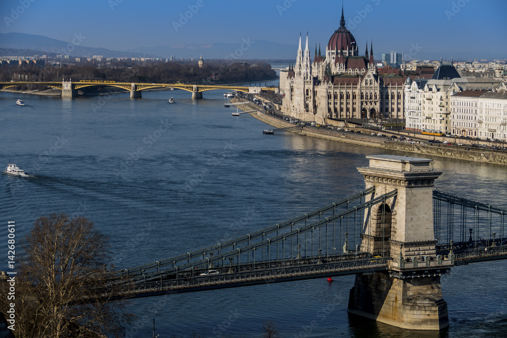 Fototapeta premium Ungarn, Budapest, Parlament