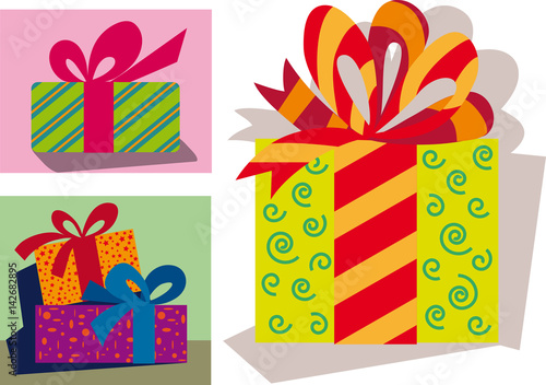 Christmas gift packs full of gifts.