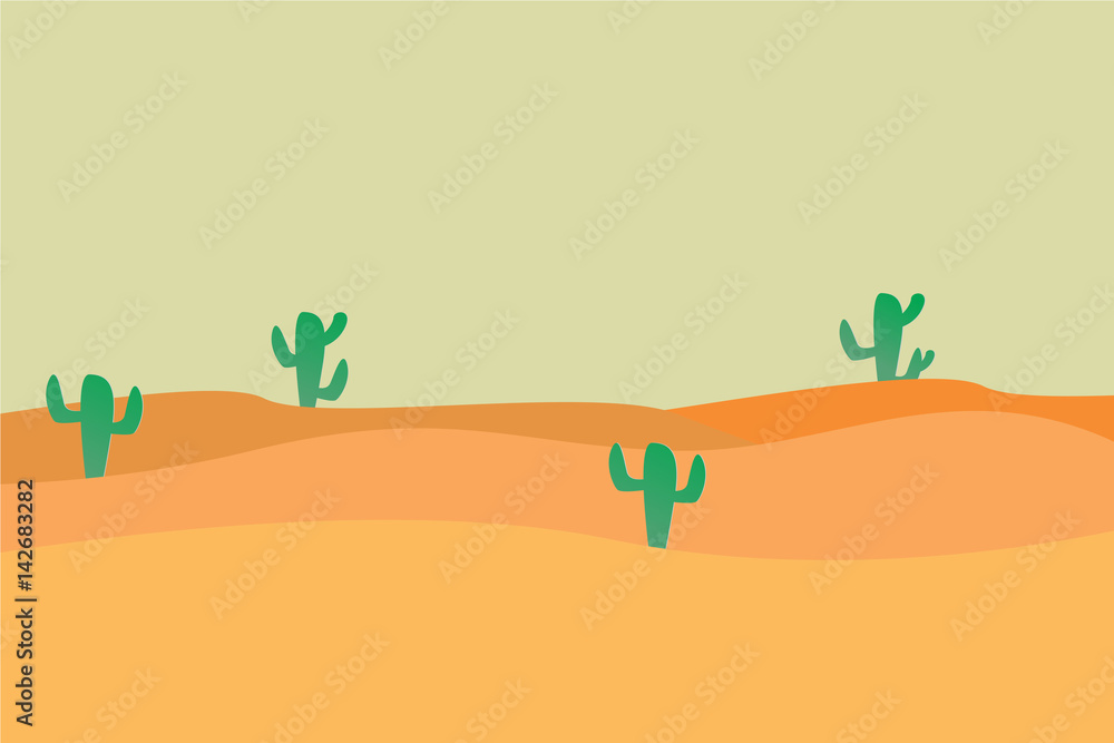 background desert and cactus