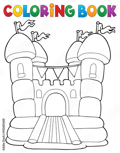 Coloring book inflatable castle