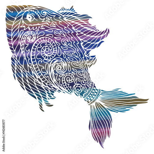 Zen tangle stylized abstrac...