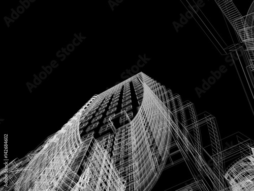 Abstract architecture background illustration