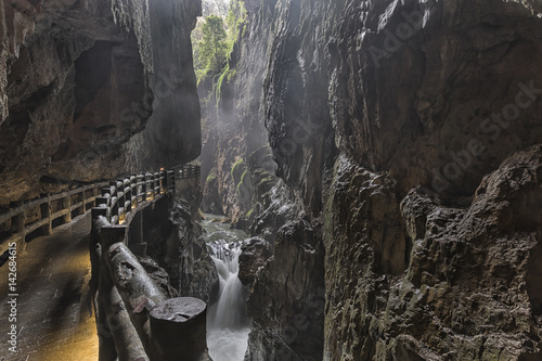 River in the Jiuxiang scenic area in Yunnan in China. Thee Jiuxiang caves area is near the Stone Forest of Kunming photo