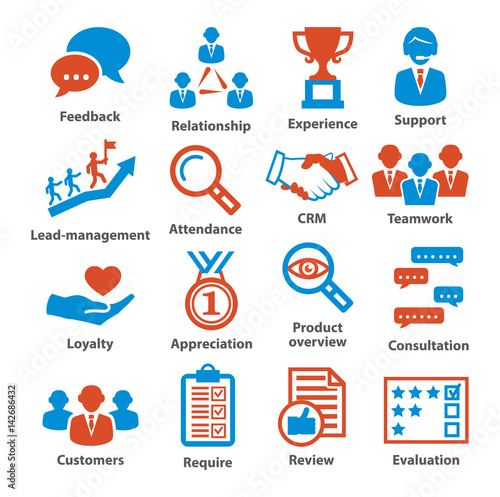 Business management icons. Pack 03.