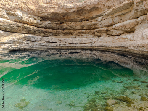 Bimmah sinkhole, geological depression in the limestone in Oman