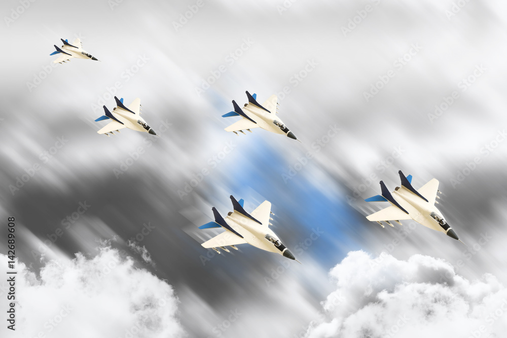 Fototapeta premium Jagdflugzeug MIG 29 _ Gruppen Luftfahrt