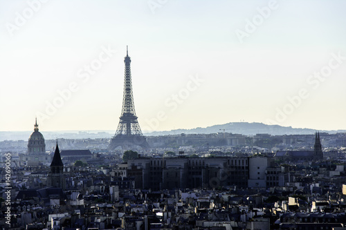 Paris cityscape and Eiffel Tower