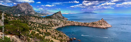 A panoramic view of Noviy Svet Natural Reserve, Crimea
