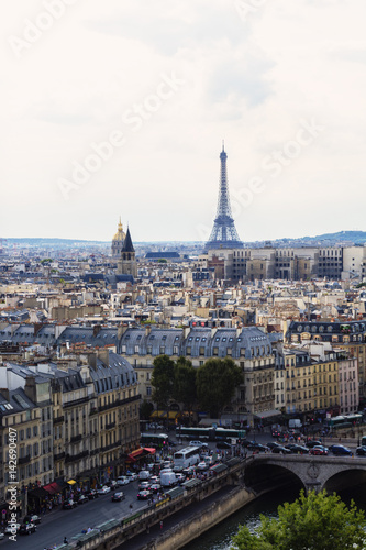 Paris cityscape and Eiffel Tower