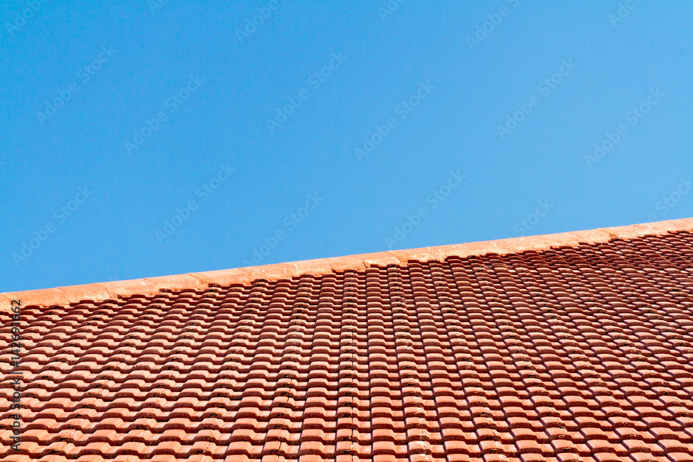 Blue sky and roof tiles