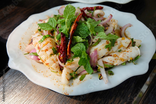 spicy squid salad Thai style