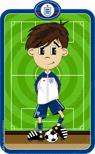 Cartoon Soccer Football Boy