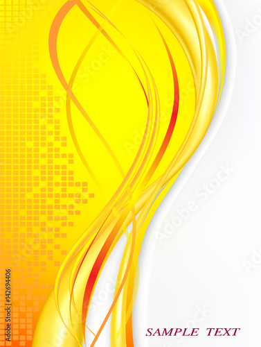 Abstract yellow card for office