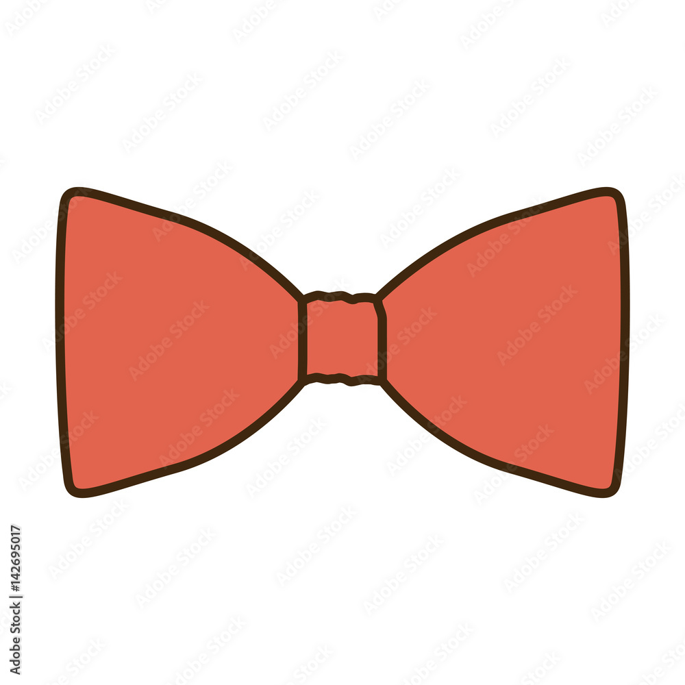 opaque color small cute red ribbon with bow vector illustration opaque color small cute red ribbon with bow vector illustration