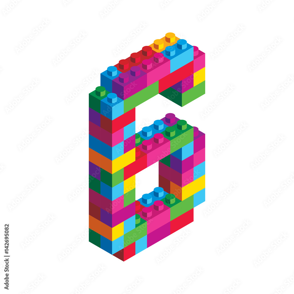Naklejka premium Isometric Alphabet Block