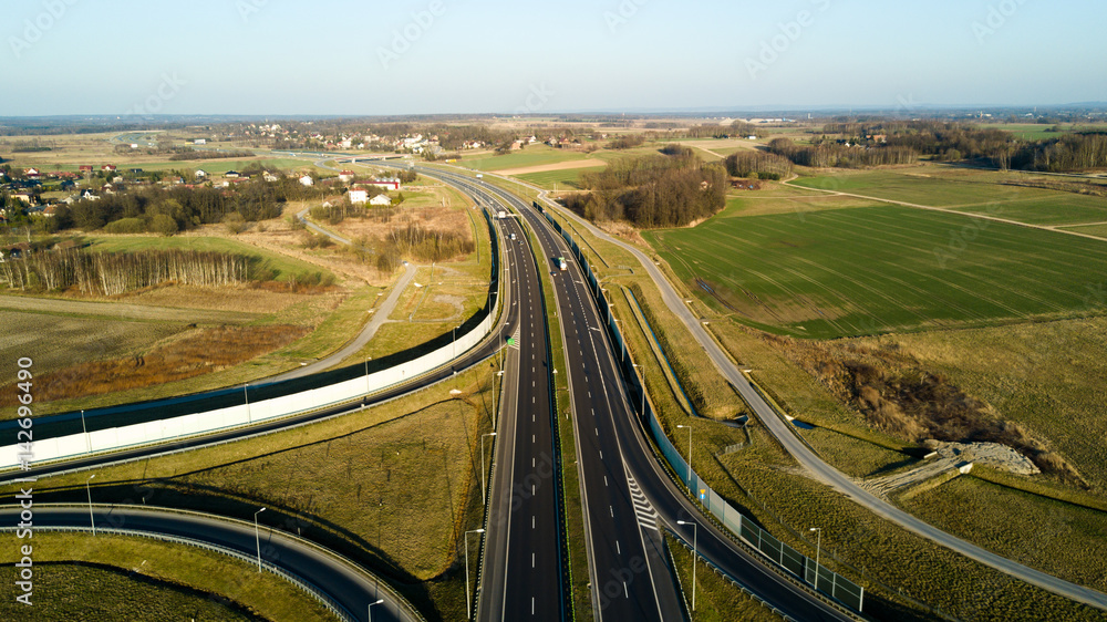 Aerial View of Highway