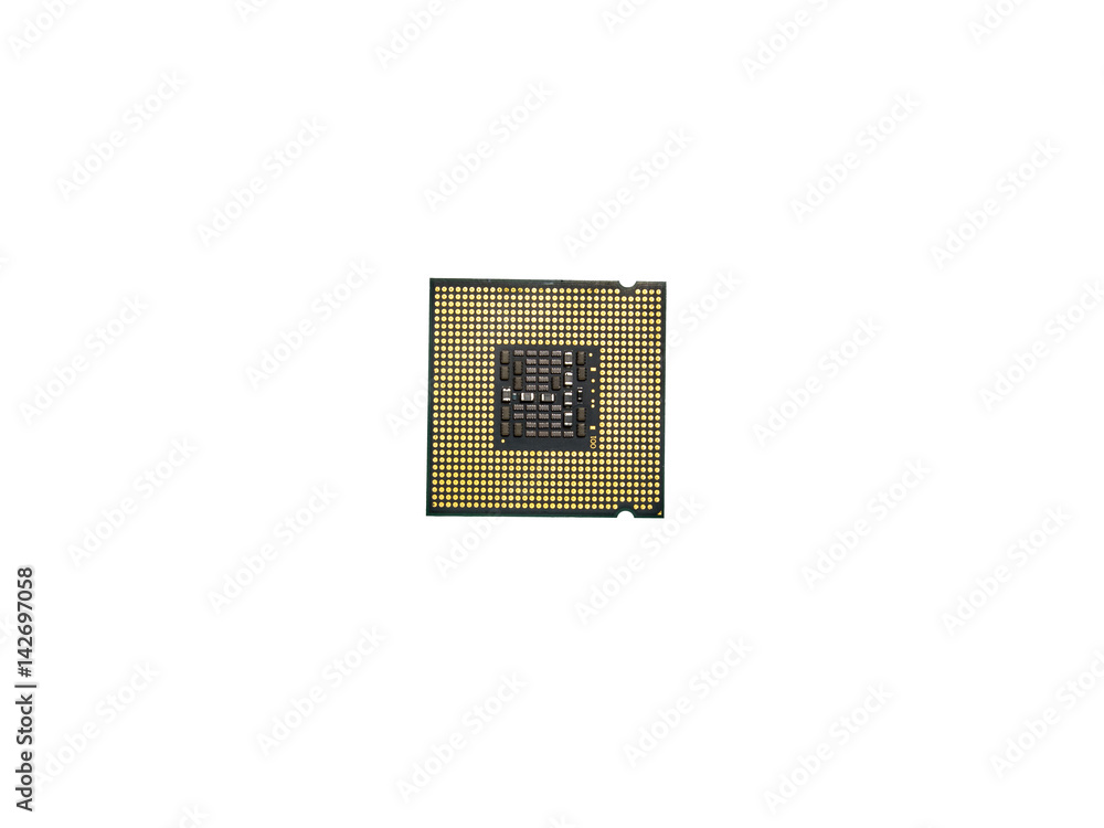 close up of electronics circuit CPU 