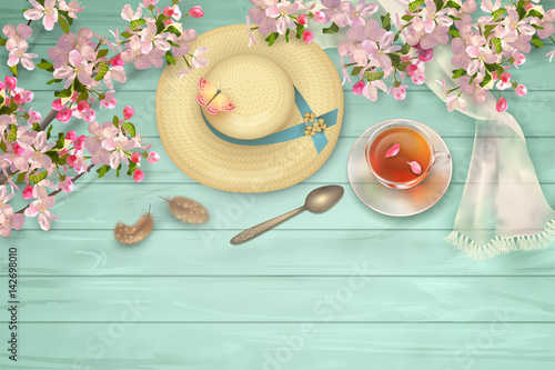 Easter Top View Background