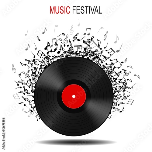 illustration abstract music background