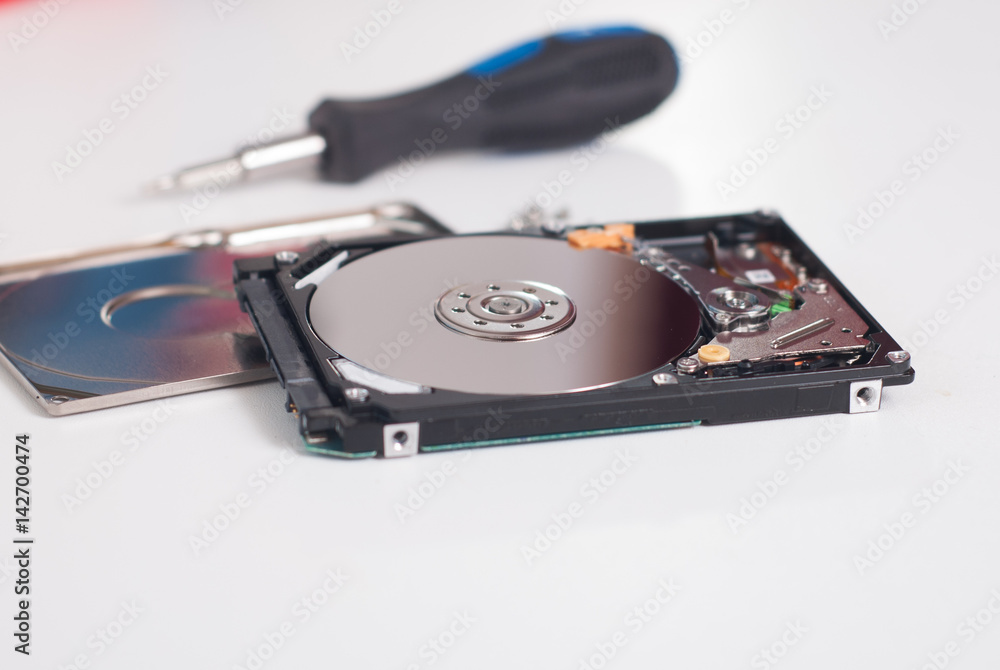 Took apart the hard drive from the computer, Took apart the hard drive from the computer,