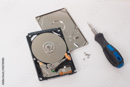 Took apart the hard drive from the computer,