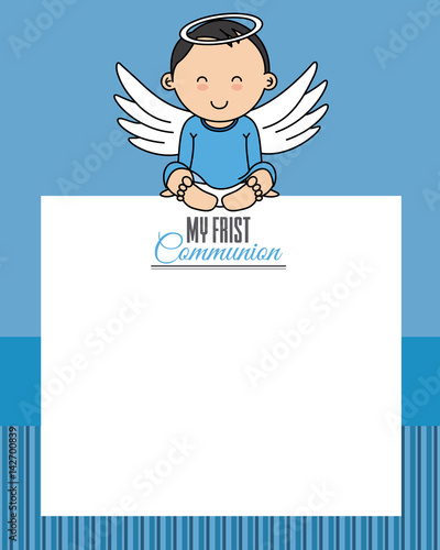 my first communion. Space for text
