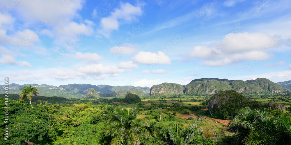 View on the Vinales valley in Cuba