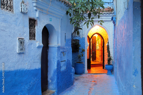 The blue city of Chefchaouen. Morocco