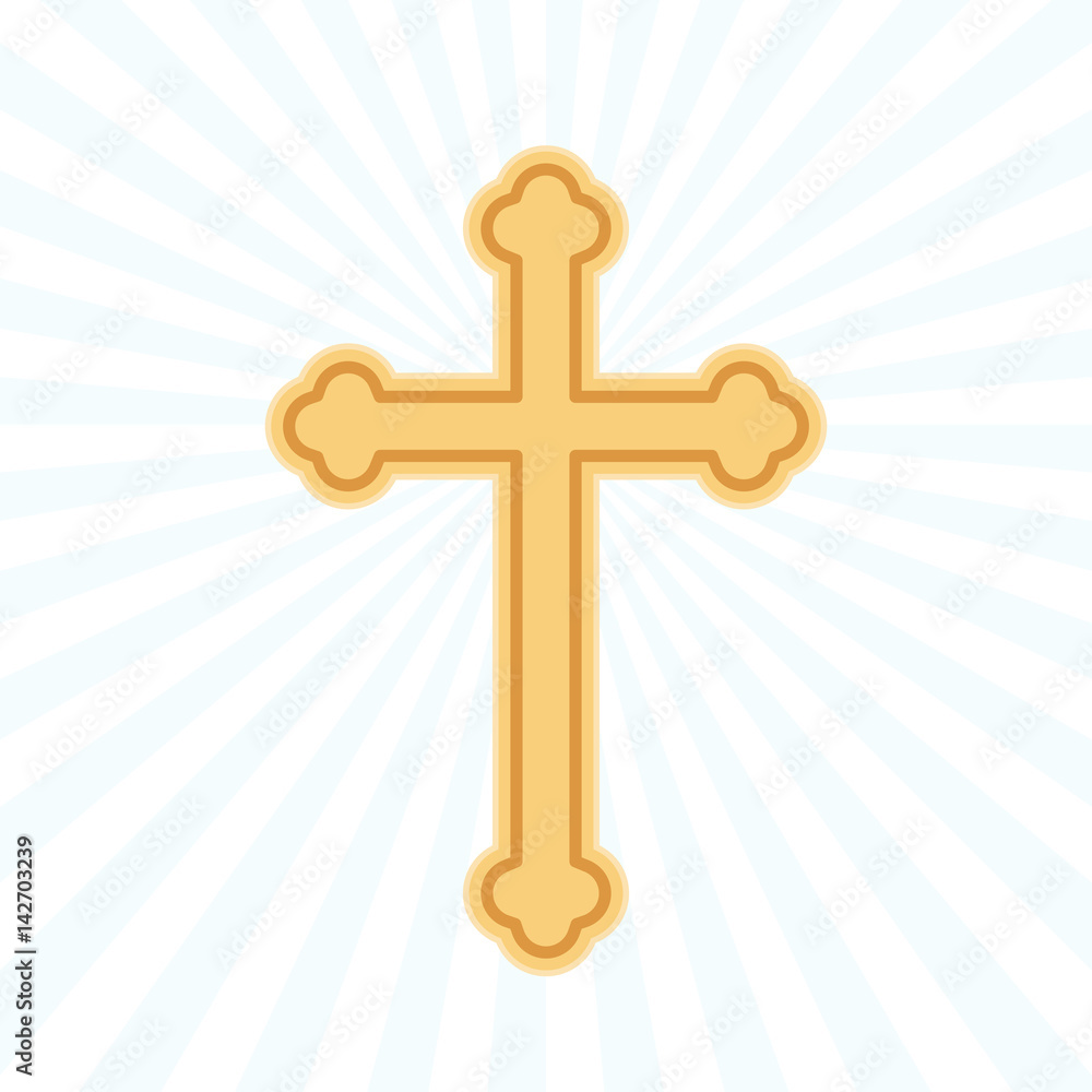 Religion cross flat icon Religion cross flat icon