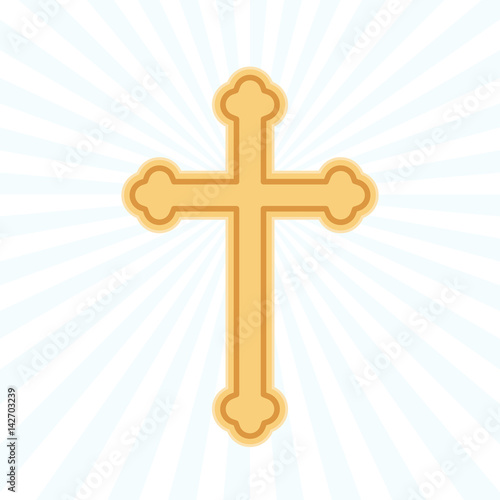 Religion cross flat icon