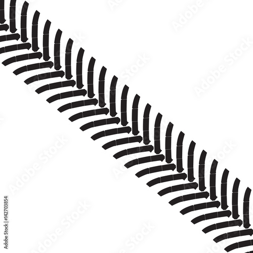 Vector image of tractor trail