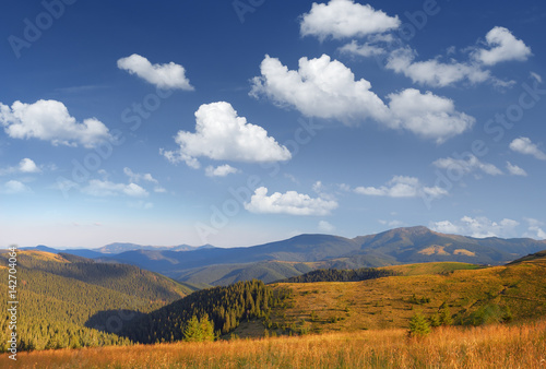 Mountain landscape with a beautiful sky