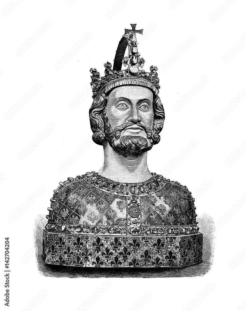 Φωτογραφία Aachen cathedral, reliquary casket  with the aspect of Charlemagne or Charles th