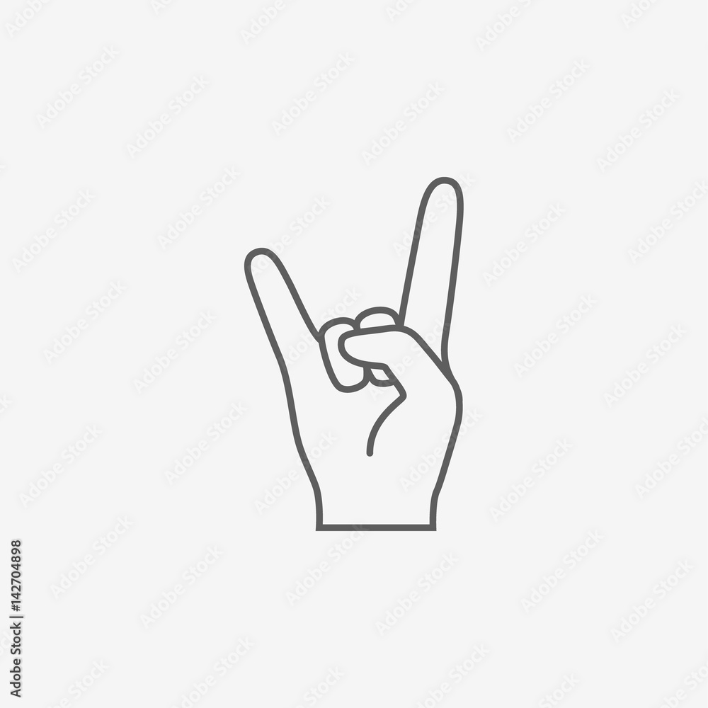 rock and roll sign. Heavy Rock Icon rock and roll sign. Heavy Rock Icon