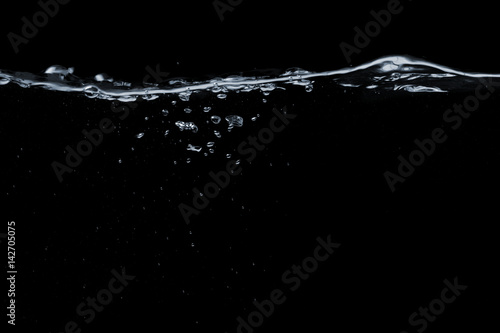 Water on a black