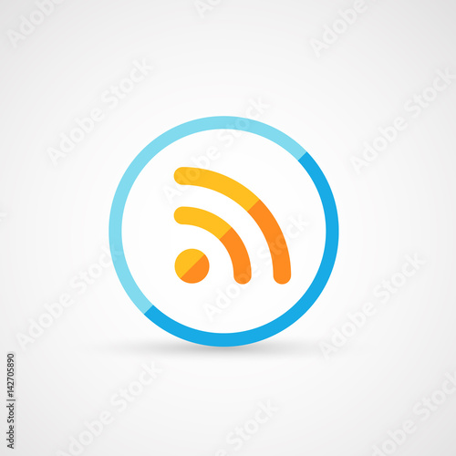 RSS sign icon. RSS feed symbol. 