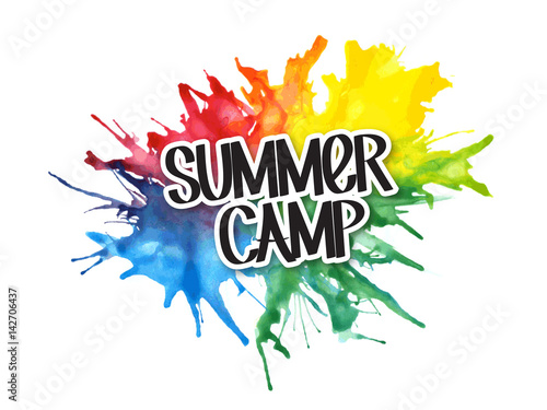 "SUMMER CAMP" on Splashes of Watercolour