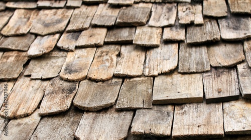 Old wooden roof background