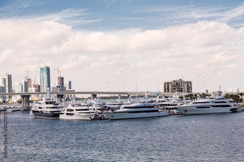 Luxury Yachts by Miami Bridge © dbvirago