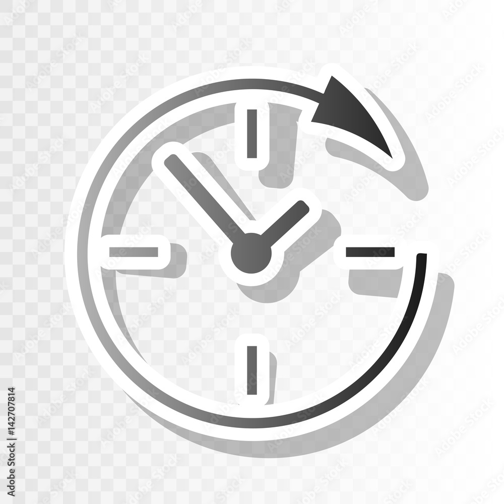 Service and support for customers around the clock and 24 hours. Vector. New year blackish icon on transparent background with transition. Service and support for customers around the clock and 24 hours. Vector. New year blackish icon on transparent background with transition.