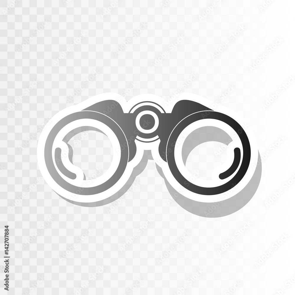 Binocular sign illustration. Vector. New year blackish icon on transparent background with transition. Binocular sign illustration. Vector. New year blackish icon on transparent background with transition.