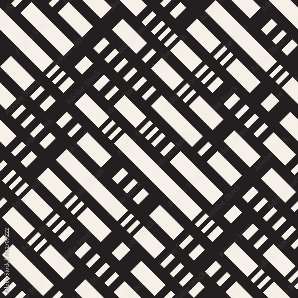 Black and White Dashed Lines Pattern. Modern Abstract Vector Seamless Background Black and White Dashed Lines Pattern. Modern Abstract Vector Seamless Background