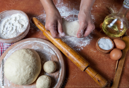 baker prepared dough