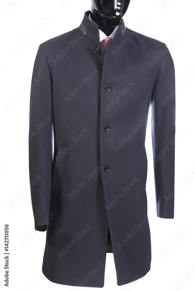 men's coat with shirt and tie on the mannequin, white background men's coat with shirt and tie on the mannequin, white background
