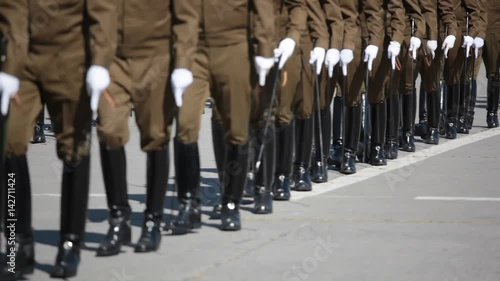 Police Cadets marching in a Parade.
Santiago, Chile
