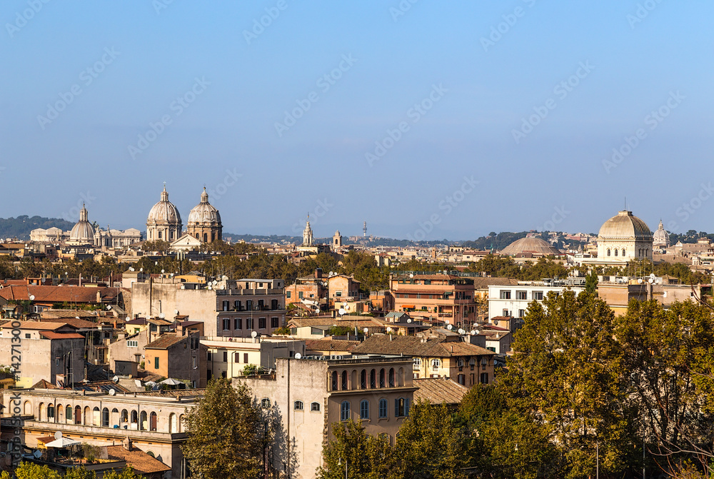 Rome, Italy. View of the city from the Aventine hill.